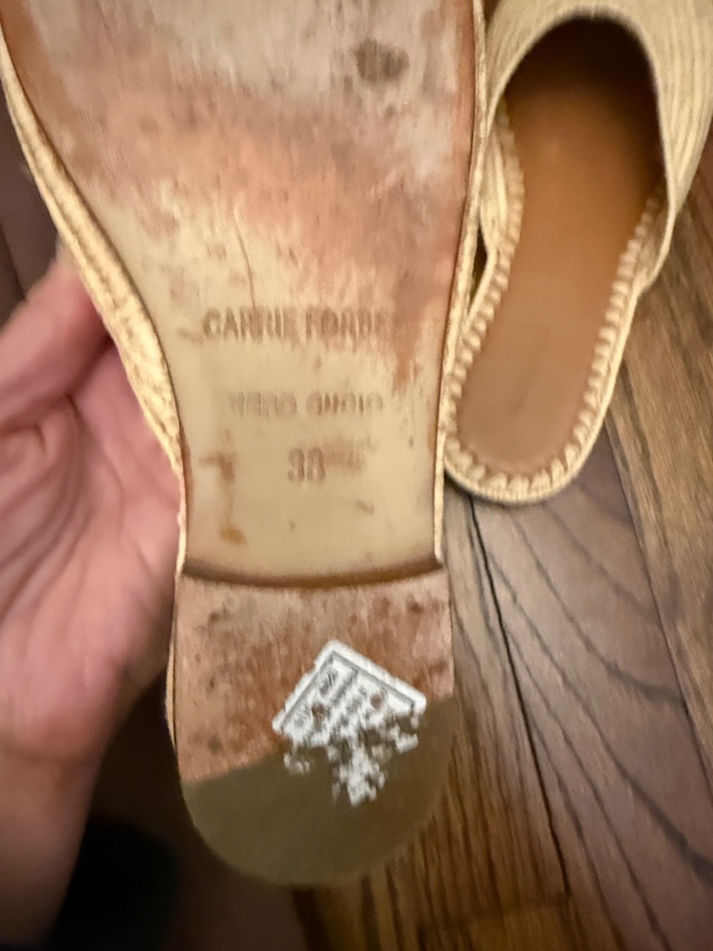 Woven Slip-On Mules in Natural Beige - Picture 2 of 2